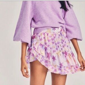 LoveShackFancy Lavender Star Ruffle Skirt